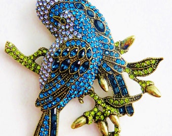 Designer Heidi Daus Love Doves Brooch Pin