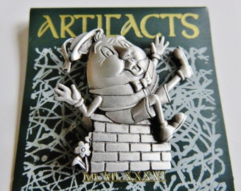 Hard To Find/ JJ Jonette Humpty Dumpty Brooch Pin