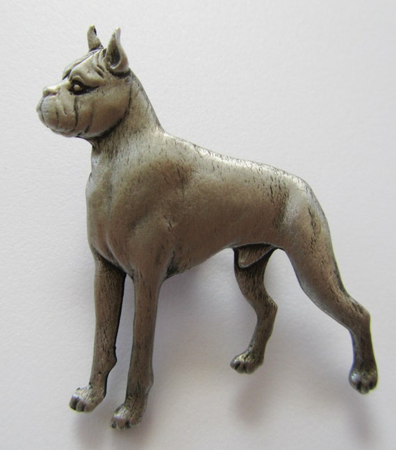 JJ Jonette Genuine Pewter Boxer Dog Pin - image 4