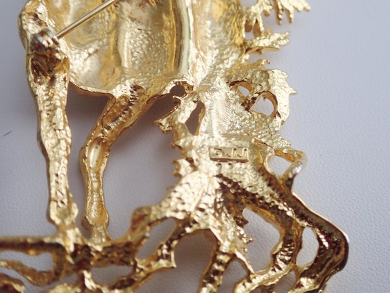 Rare Magnificent  Large JJ Jonette Unicorn Brooch… - image 3