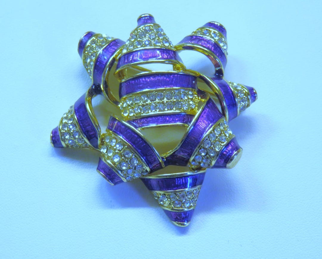 Extremely Rare Sparkling Napier Purple Rhinestone Bow Brooch Pin - Etsy
