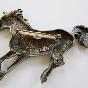 Super Sale/ JJ Jonette Galloping Horse Brooch Pin/ Horse lover gift image 2