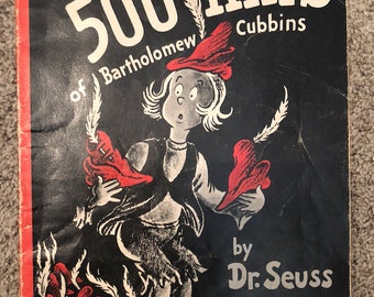 Dr. Seuss The 500 Hats of Bartholomew Cubbins - Vintage 1966 Paperback book