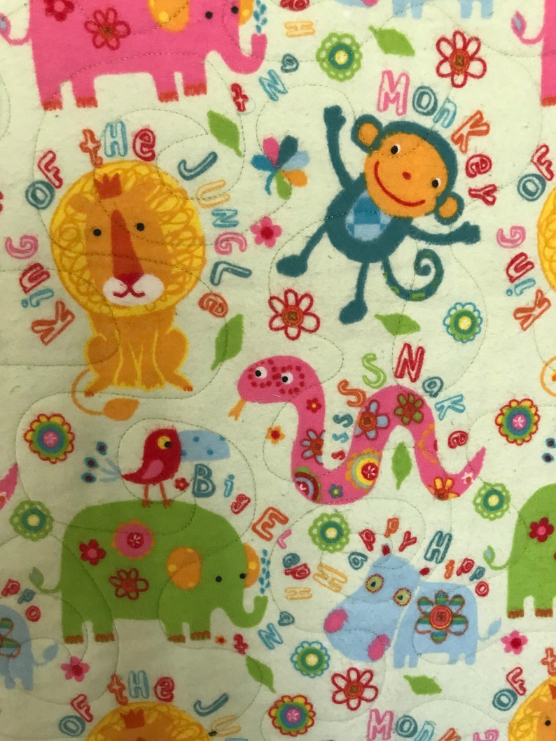 quilted baby blanket soft green quilt jungle animal quilt baby gift flannel quilted blanket SALE: Baby Quilt Handmade