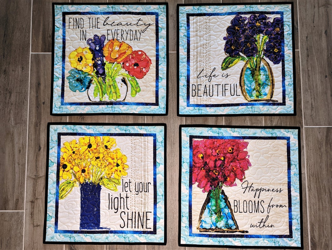 SMALL WALL HANGINGS Quilted Handmade Positive Sayings Wall Etsy