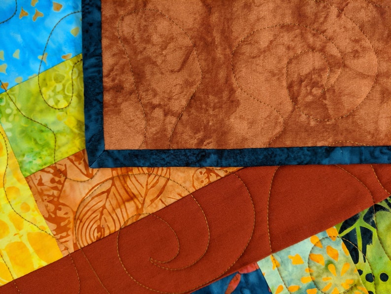 QUILTED THROW Large Throw Contemporary Quilt Handmade Etsy