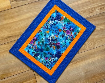 QUILTED PLACEMAT SET of 4, Quilted Placemats, Modern Placemats, Handmade Placemats, Pieced Placemats, Table Decor, Contemporary Placemats
