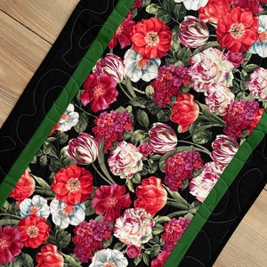 Table Runner, Handmade Table Runner, Quilted Table Runner, Modern Table Runner, Floral Table Runner, Table Decor