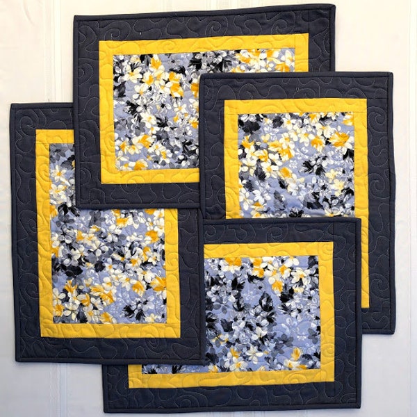 Yellow Gray Placemat Etsy