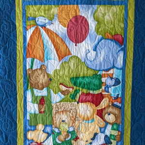 BABY/TODDLER QUILT, Handmade Quilt, Quilted Baby, Nursery Decor, Crib quilt, Toddler Quilt, Baby Animals