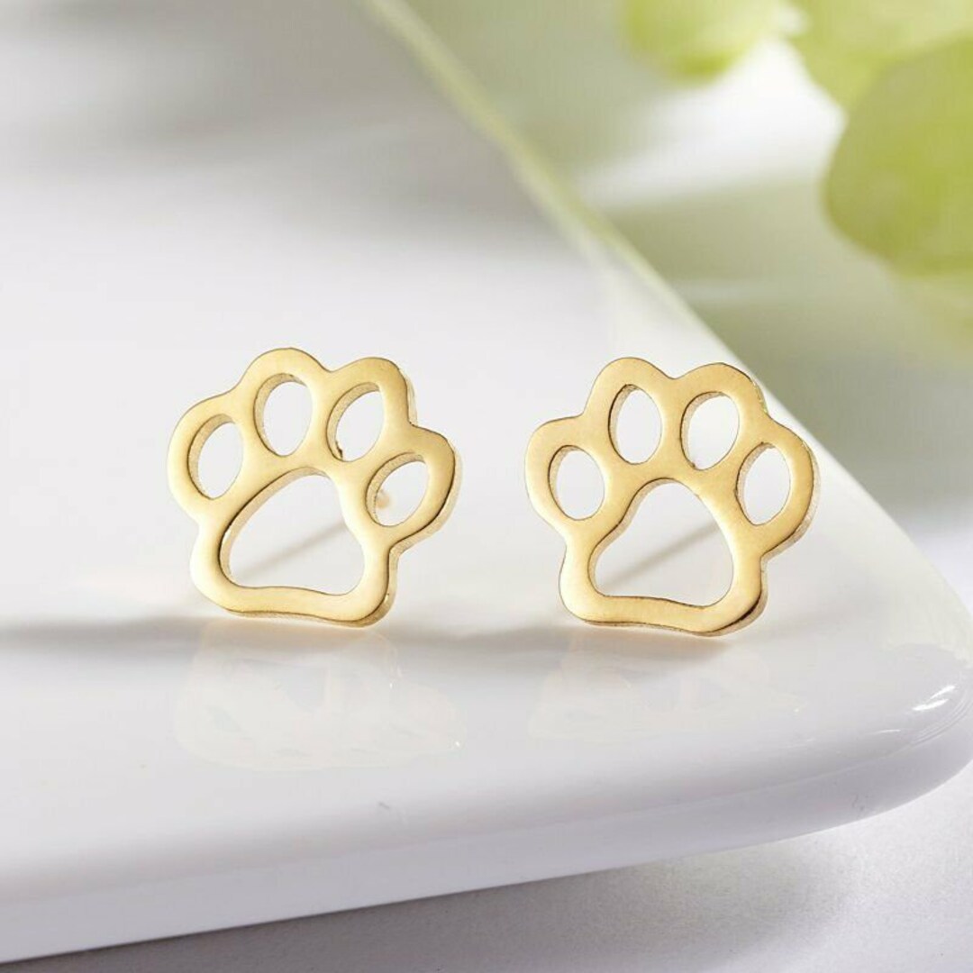Gold paw best sale earrings
