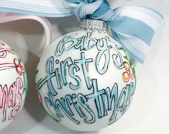 Baby's First Christmas Ornament - Personalized Newborn Gift, Holiday Keepsake