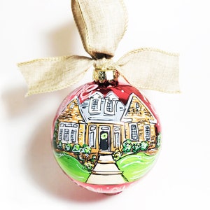 Hand-Painted Housewarming Ornament | New Home Gift | Realtor Gift | Remembrance Gift | Personalized Home Décor