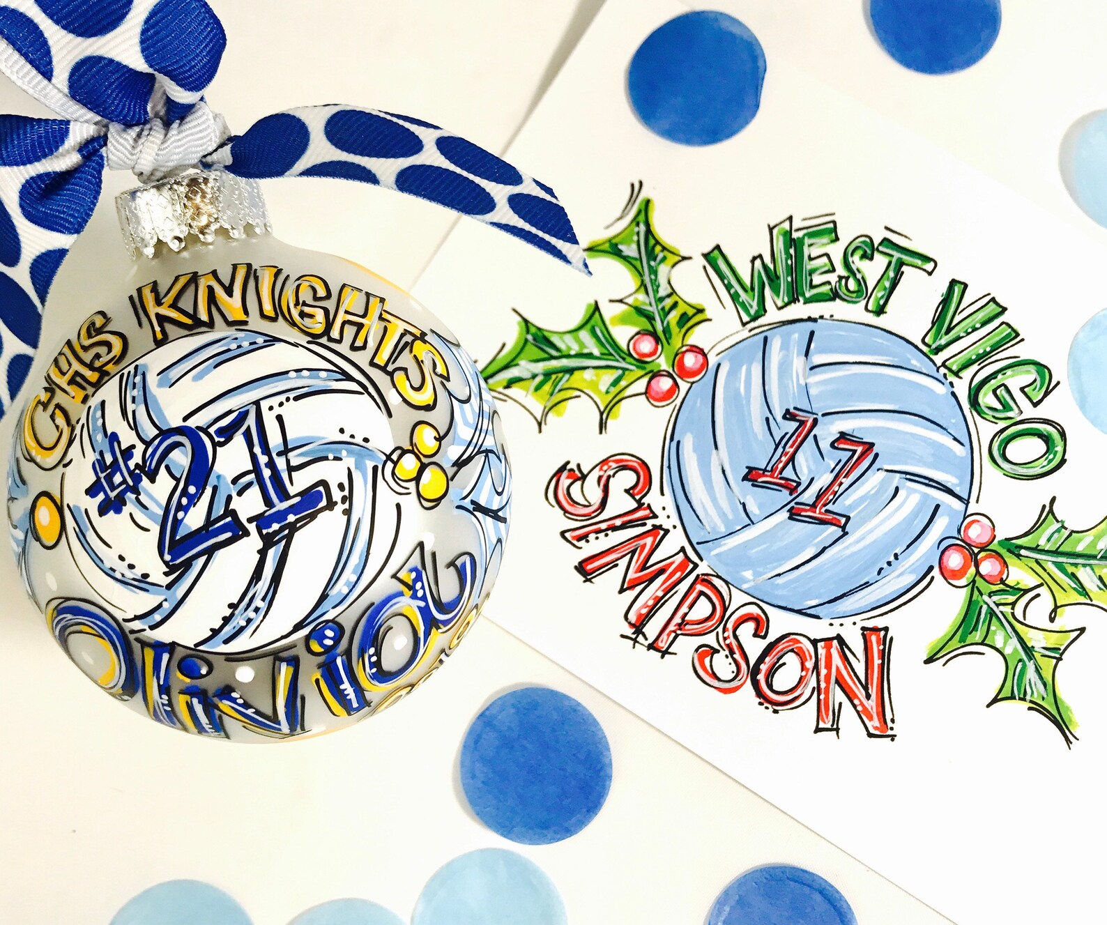 Personalized VOLLEYBALL Ornament Personalized Volleyball Etsy