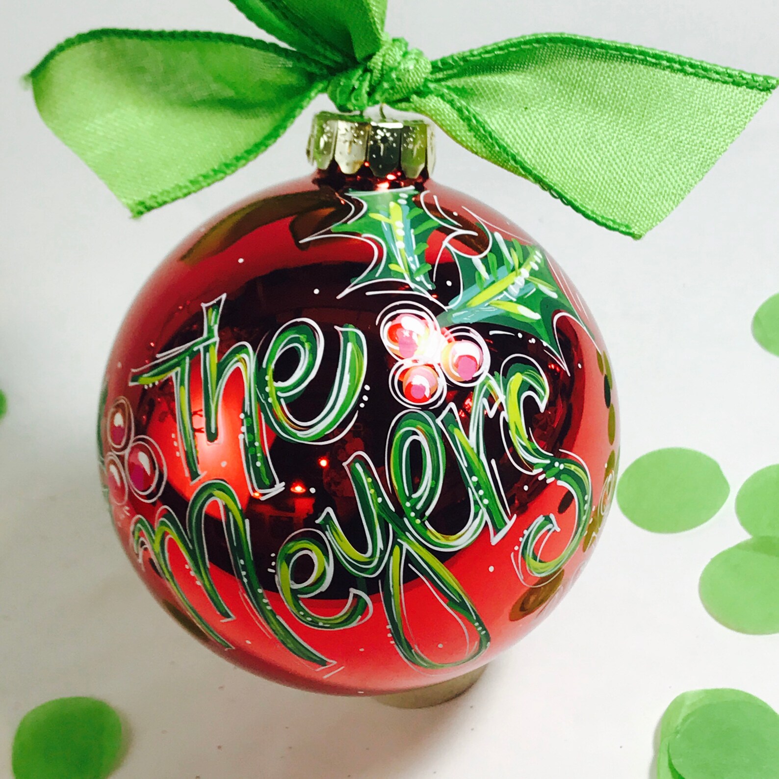 Personalized Red Santa Ornament | Etsy