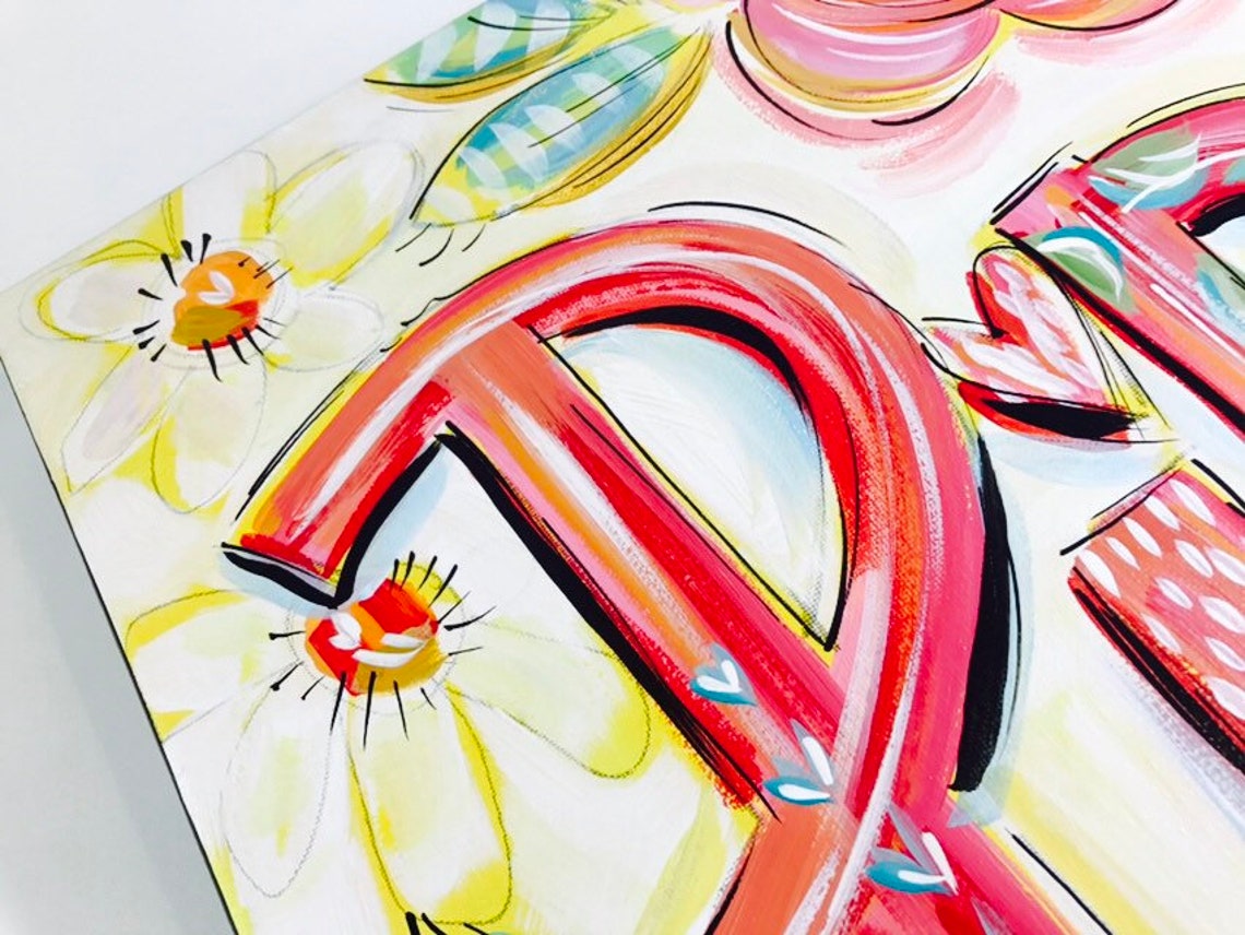 Name Painting ORIGINAL PAINTING Personalized Name Painting Etsy