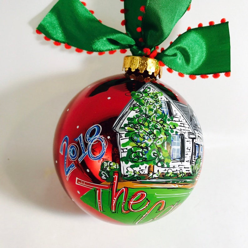 Realtor Gift Personalized Ornament Home Painted House | Etsy