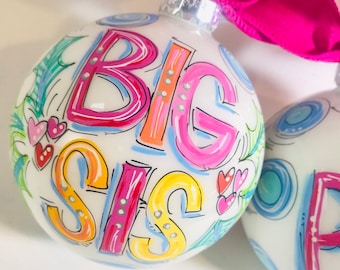 Personalized BIG SIS Ornament, I'm the Big Sister Gift