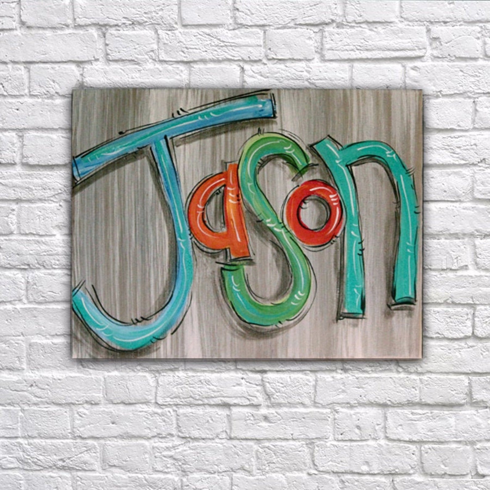 NAME canvas...ORIGINAL PAINTING Acrylic on canvas Etsy