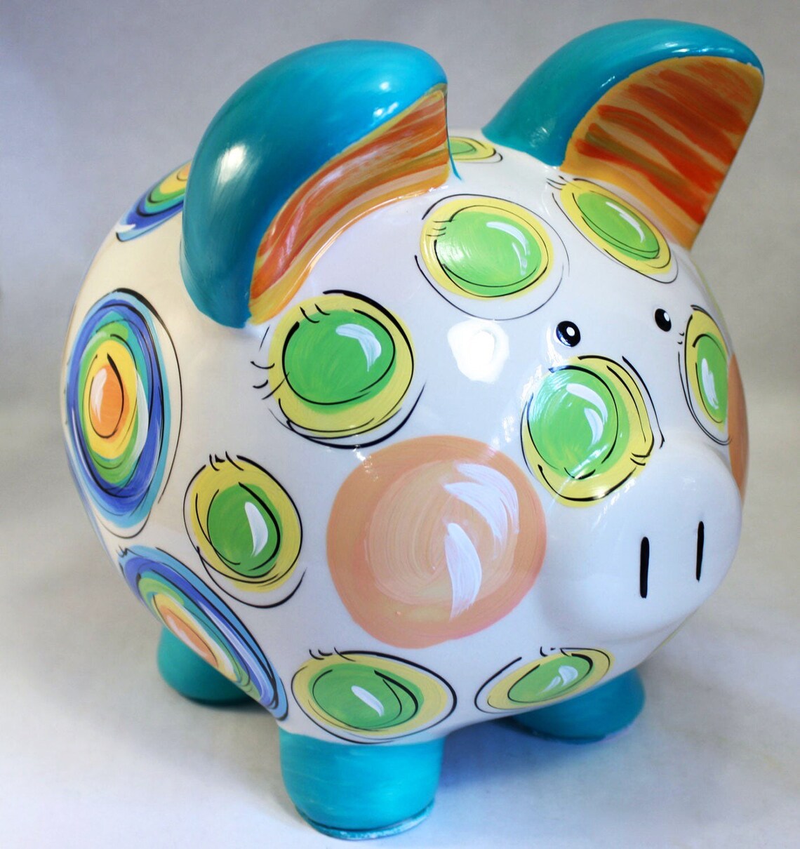 Piggy Bank for boys Ceramic Piggy Bank Personalized Piggy Etsy