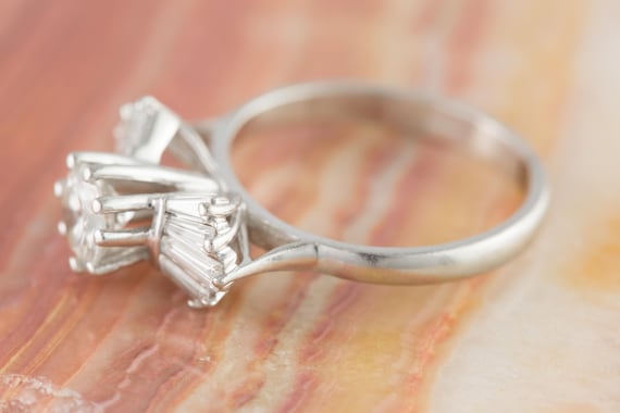 Brilliant Cut Diamond Bow Tie Ring With Platinum Band Etsy