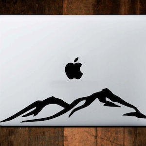 Mountain Decal Rolling laptop decal, macbook decal, mountain car decal, laptop sticker, mountain sticker