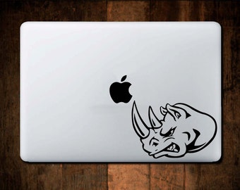 Rhino Decal Head MacBook Decal,Vinyl,Car Decal, Window Decal, ipad decal, laptop decal