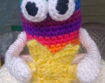 Crochet adult toy, rainbow Bob