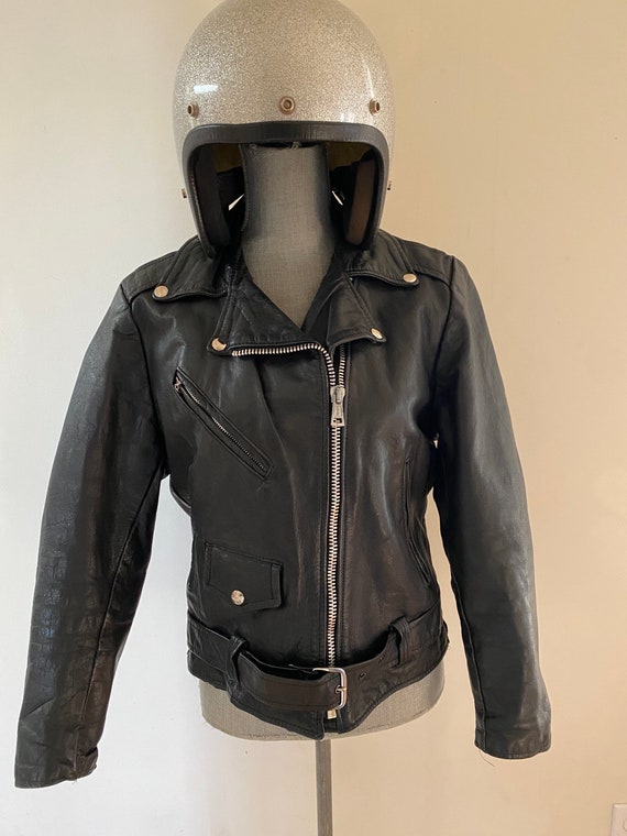 Vintage 1970’s genuine leather moto jacket