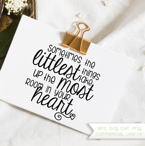 Little Things Quote Most Room Optimistic Love Heart Cut Etsy