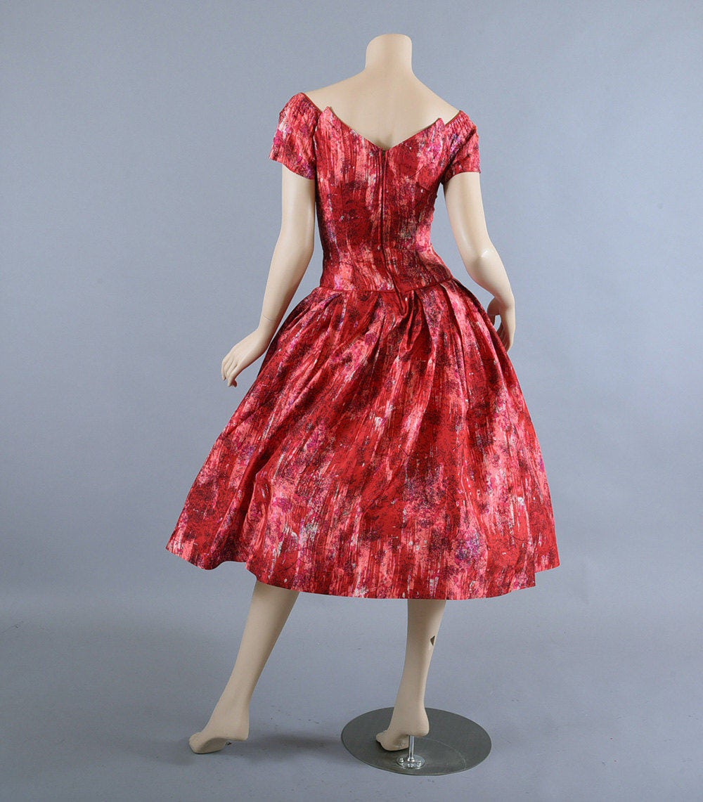1950s Silk Party Cocktail Dress, Neiman Marcus S - Etsy