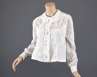 Vintage 1950s Lace Blouse - Unique style