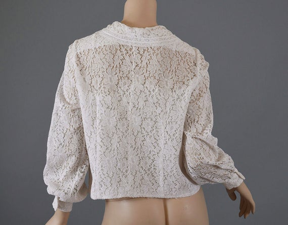 Vintage 1950s Lace Blouse - Unique style - image 3