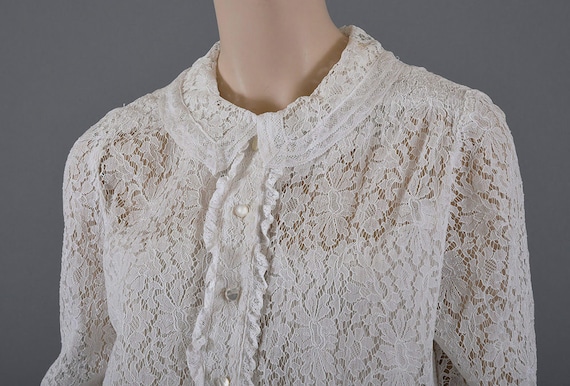 Vintage 1950s Lace Blouse - Unique style - image 5