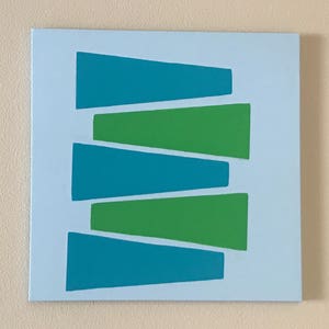 Mid Century Modern Atomic Geometric 1950s Wall art painting