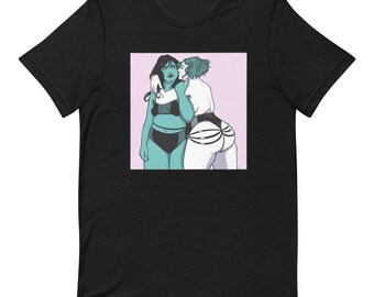 Sapphic Kisses T-Shirt / Unisex Art Illustrated T-Shirt