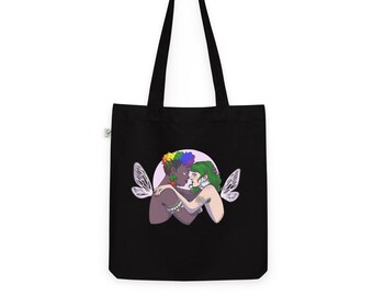 Pride Love Tote / Organic Art Illustrated Fashion Tote Bag