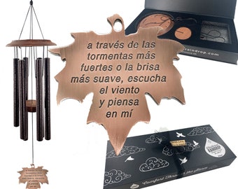 Spanish Memorial Sympathy Gift | Sympathy Wind Chime  | Sorry for Your Loss | Direct Shipping | Funeral Arrival with Engraved Gift Card