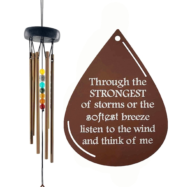 Send Comfort Memorial Gift Beaded Copper Wind Chime with Name Outdoor Child Loss Gift In Memory of a Loved One Outdoor Sympathy-Miscarriage