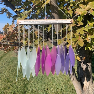 Friendship Sun Catcher Gift Stained Glass Wind Chime Sending Support During Tough Times Thinking of You Gifts by Weathered Raindrop