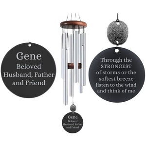 Memorial Personalized Wind Chimes Gift in Sympathy for Women or Men Patio Decoration Gifts in Memory Bereavement Listen to the wind Outdoor