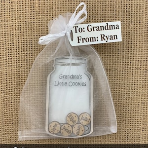 Gift for Gaga Nonna on Mother's Day Personalized Keepsake Cookie Jar Grandparents with Grandchildren's Names Little Cookies Great Grandma image 2