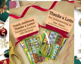 Regalos de Navidad para el aula voluntaria / Tarjeta de lotería de regalos / Regalos al por mayor para maestros: regalos de agradecimiento navideños personalizados