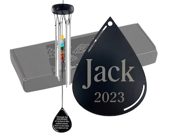 Memorial Gift Wind Chimes in Sympathy Box Personalized Gifts Sorry for Your Loss Memory Remembrance Keepsake Outdoor Garden Windchimes