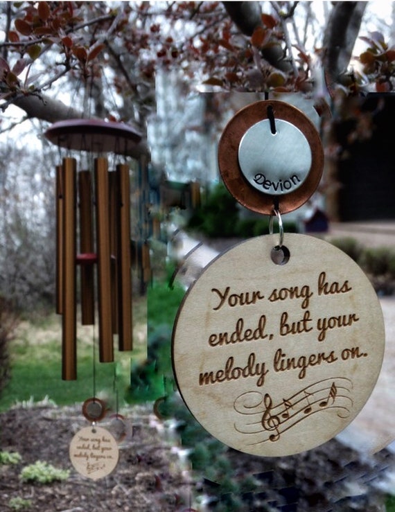 Memorial Wind Chime Provide Comfort Music Gift Custom Copper Etsy