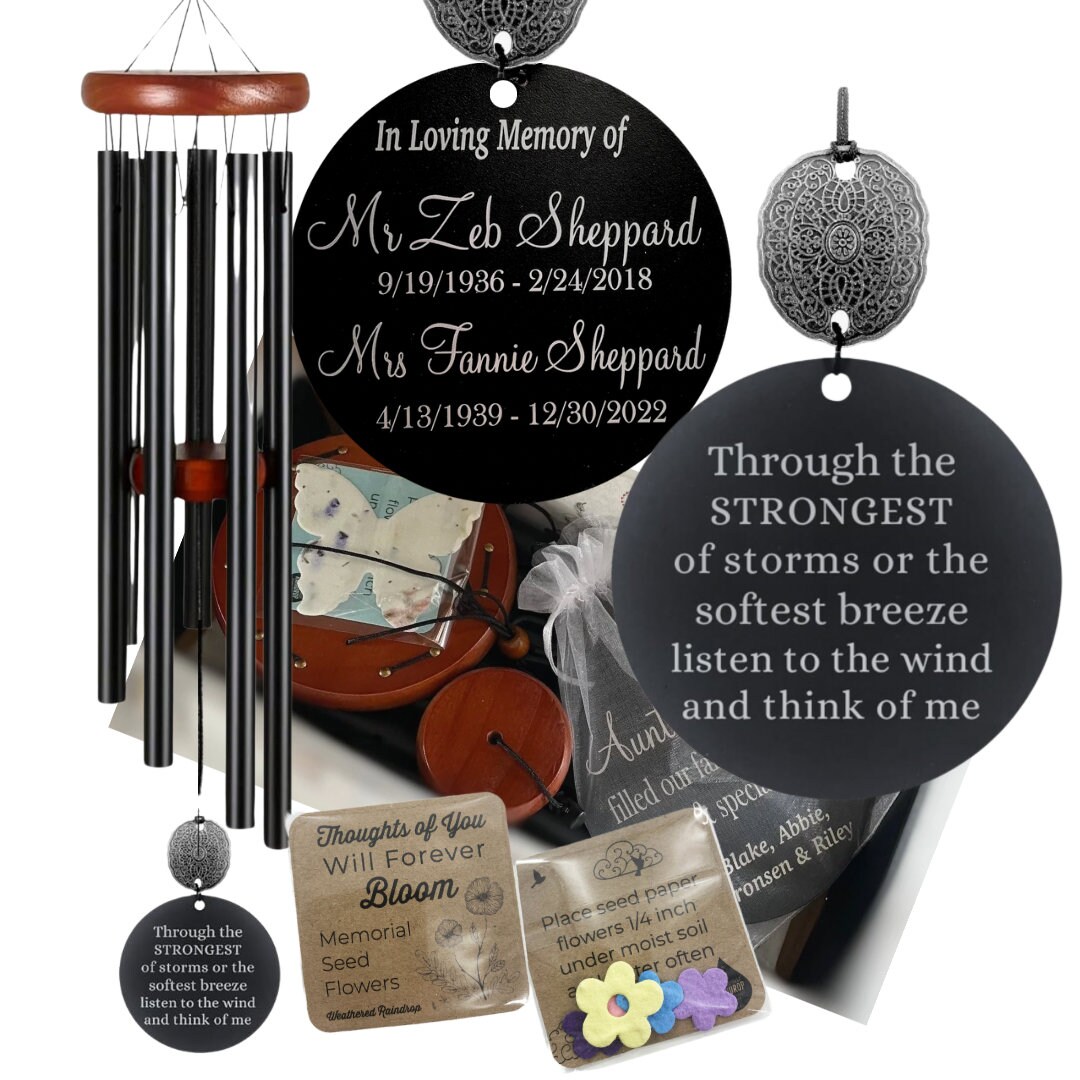 Mothers Day Memorial Personalized Wind Chimes Gift in Sympathy After Loss Patio Decoration Gifts in Memory Bereavement Listen to the wind