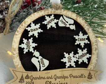 Adornos navideños familiares personalizados para 2024, regalos familiares únicos personalizados, regalo para abuelos para Didplay 2024