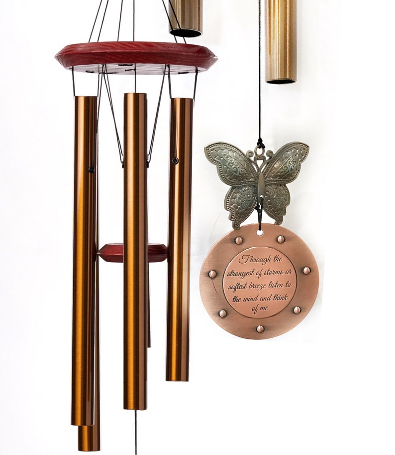 Memorial Butterfly Wind Chime 26 inch Rustic Custom Gift After Etsy