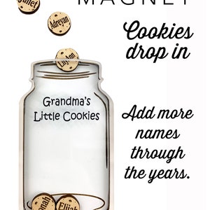 Gift for Gaga Nonna on Mother's Day Personalized Keepsake Cookie Jar Grandparents with Grandchildren's Names Little Cookies Great Grandma image 10