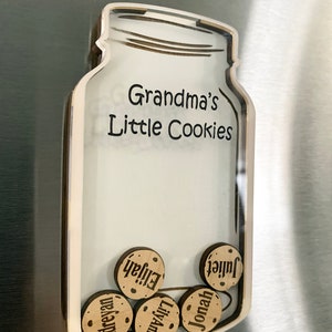Birthday Gift Grandma Nini Nana Gifts Personalized Grandchild Memaw Nana Gammy Nanny Gigi Grandmothers GMa little Cookies with Names Magnet Style